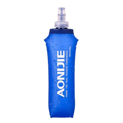 JEELAD Soft Folding Water Bottles BPA-Free Leak-Proof TPU Soft Running Water Bottles Collapsible Flask Hydration Pack Vest Ideal for Running Hiking Cycling Outdoor - color: 500ml / 16.9oz