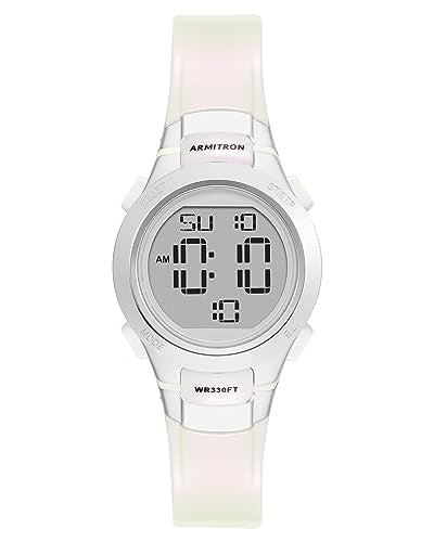 Armitron Sport Women's Digital Chronograph Resin Strap Watch, 45/7012 - color: White