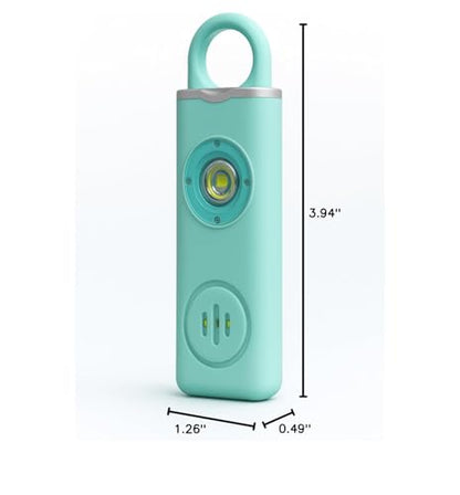 Fasinating Personal Safety Alarm Keychain, 130dB Siren with SOS Strobe Light, USB Rechargeable, Low Battery Alert, 2 Activation Modes Designed for: Women, Elders, Children, & Much More. (Blue)