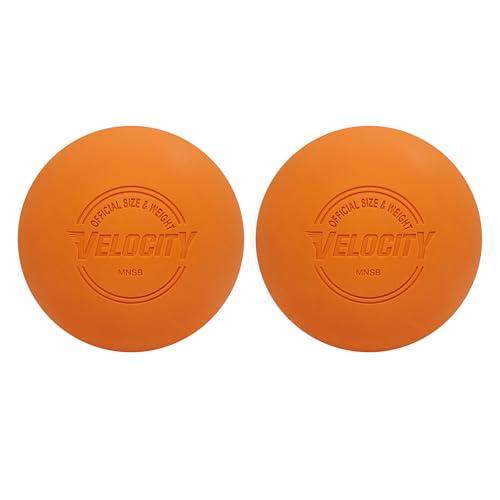 Velocity Lacrosse Balls - 1, 2, 3, 6, 12, 18, 24, 36, 60 and 120 Packs - for Practice, Official NFHS and College Approved Size - color: Orange, size: 2 Balls, style: Practice Ball