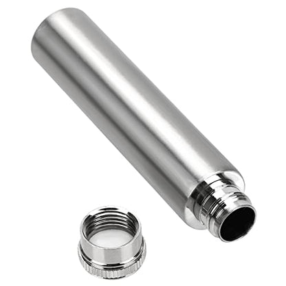2PCS Stainless Steel Tube Hip Flask,1 Oz Hidden Flasks for Liquor for Men, Multifunctton Pocket Mini Small Pocket Flask,Cigar Shaped Pocket Drinking Tubular Bottle