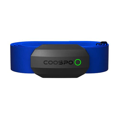 COOSPO Bluetooth Heart Rate Monitor Chest Strap H808S, ANT+ BLE HR Monitor Chest, HRM IP67 Waterproof, 300H Battery Life - color: Black Blue