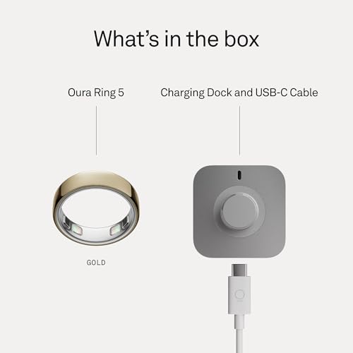 Oura Ring 5 Smart Ring - Gold - Size 6 - Fitness & Sleep Tracker - color: Gold, size: 6, style: Ring