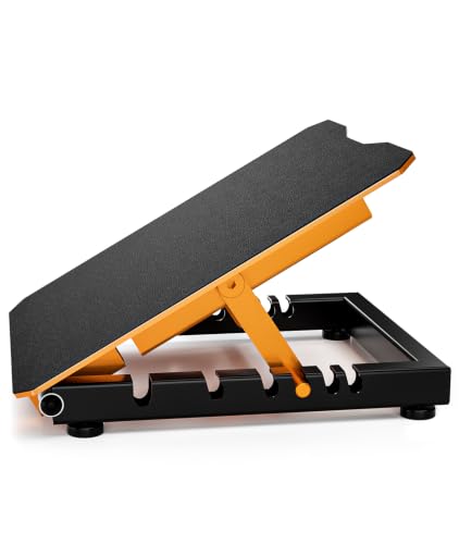 Steel Slant Board for Calf Stretching, Commercial Incline Board - color: Yellow