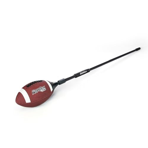 REPSTICK The Original Football Training System for Youth Athletes - Leather Ball with Speed Grip Stick for Perfect Catches Every Play