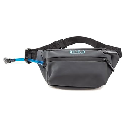 HY-FAN Handy On-The-Go Hydration Water-Repellent Malecon Premium Pack, Includes Magnetic Tube Holder and Extra-Wide Comfort Strap, 17 Fluid Ounce Capacity (1, Gray) - color: Gray