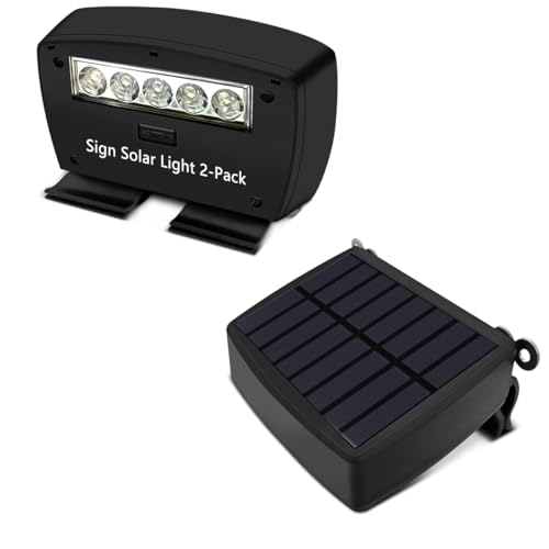OOSSXX Solar Powerd Deck LED Solar Light Clip-On Yard Security, 2Pack - size: Set of 2