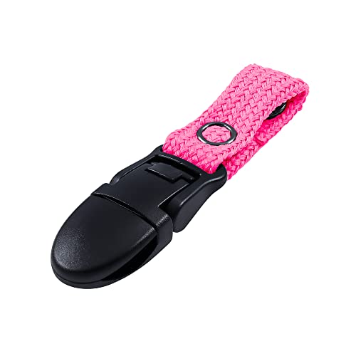 Hydration Pack Drink Tube Lanyard Clip - color: Hot Pink