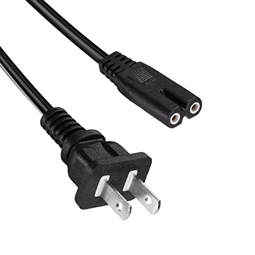 Elliptical Machine Power Cord 2 Prong Power Cord Adapter 5FT Compatible for YOSUDA,GUGTTR,WESTIONC, ANCHEER Under Desk Elliptical Machine - size: 5FT