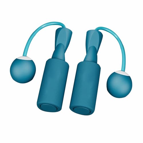 Weighted Jump Rope Without Rope Skipping Rope No Line Speed Rope Cordless For Fitness Workout Anywhere Ropeless Bod Rope for Exercise Training Beachbody Build - color: Small Ball Blue