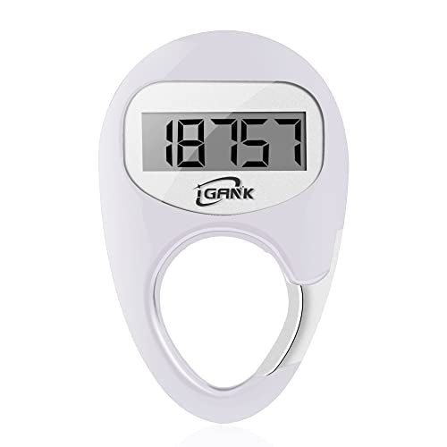 Simple Walking Pedometer 3D Step Counter for Men Women Kids - color: White