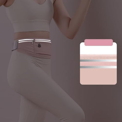 Running Belt Waist Pack, Slim Phone Pouch for Jogging Travel and Hiking - color: Pink