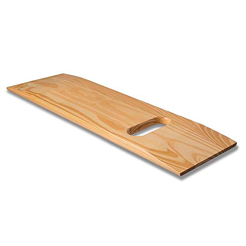 DMI Transfer Board and Slide Board made of Heavy-Duty Wood for Patient, Senior and Handicap Move Assist and Slide Transfers, Holds up to 440 Pounds, FSA HSA Eligible, 1 Cut out Handle, 24 x 8 x .75 - size: 24"