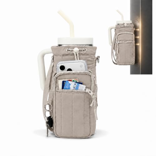 Water Bottle Carrier Bag - color: Camel