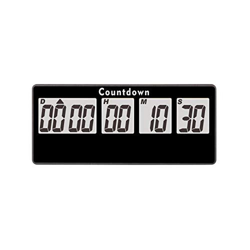Jayron 9999 Day Digital Countdown Timer for Kitchen Office Desk LCD, Black - color: Black