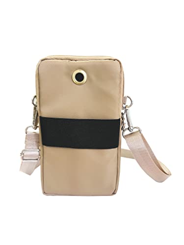 VINAIDA Small Crossbody Wallet Phone Bag Women Mini Crossbody Purse Cell Phone Shoulder Bag Mini Wallet Over Shoulder Strap - color: Khaki