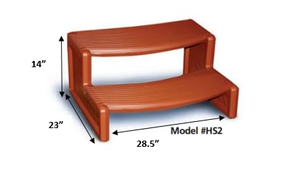 Confer Plastics Resin Multi Purpose Outdoor Non Slip Portable Spa and Hot Tub Handi-Step Deck Patio Steps Accessories, Redwood - color: Redwood