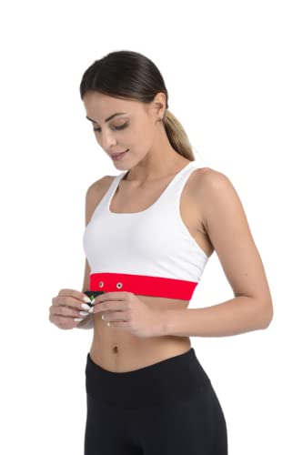 2Pack Heart Rate Monitor Replacement Chest Strap,Soft Adjustable Chest Belt Fits for Polar H7 H1 Wahoo Tickr Garmin HRM OTF Orange Theory(Pink and Red, Small)