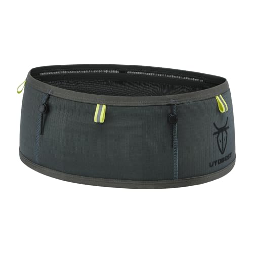 UTOBEST Running Belt for Men & Women, No Bounce Running Waist Pack, B7 Pro - color: Grey, size: L(32.2-33.8")