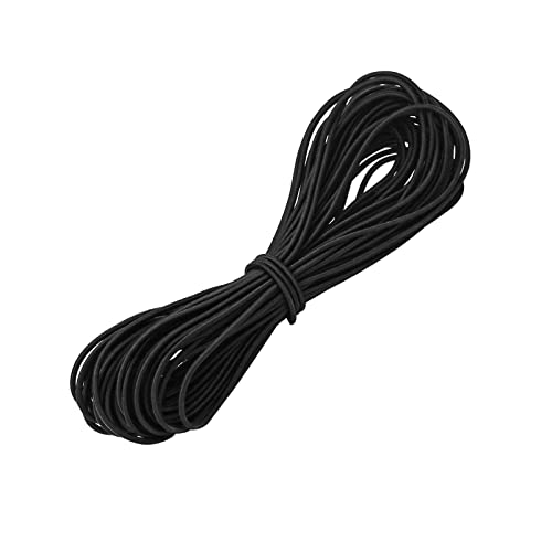 1/8" Bungee Shock Cords with Hooks,65 Feet Elastic Nylon Cords Kayak Stretch String Rope for Bikes,Tie Downs,Boating,Camping,Sunshades,Fitness and Outdoor Enthusiasts (1/8 inch x 65 feet, Black) - size: 1/8 inch x 65 feet, Black