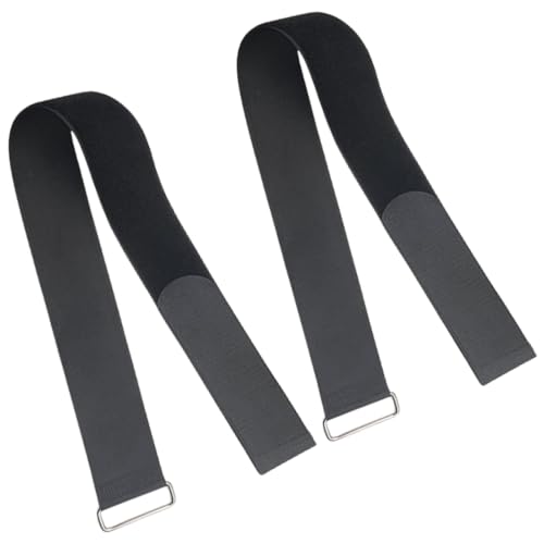 1 Pair 20 Inch/50 cm Adjustable Oxford Fabric Foot Straps, Universal Secure Pedal Hold Bands for Elliptical Rowing Machine, Portable Replacement Straps for Home Gym Under Desk Leg Cardio