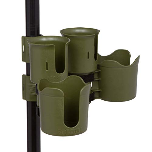 ROBOCUP Plus, (Olive), Add-On Accessory XL Extension Cup Holder, Larger Drink Capacity, Perfect for Boats, Golf Carts, Walkers, Wheelchairs and Work. Made in USA. (Includes 1) - color: Olive