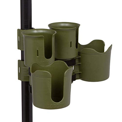 ROBOCUP Plus, (Olive), Add-On Accessory XL Extension Cup Holder, Larger Drink Capacity, Perfect for Boats, Golf Carts, Walkers, Wheelchairs and Work. Made in USA. (Includes 1) - color: Olive