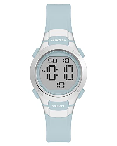 Armitron Sport Women's Digital Chronograph Resin Strap Watch, 45/7012 - color: Light Blue