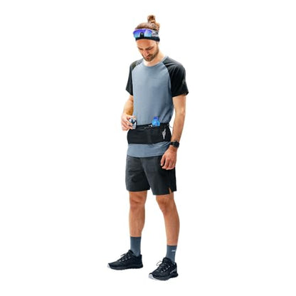 Deuter Traick Belt, Lightweight Reflective Running & Trail Belt for Runners - Black - Medium - size: Medium