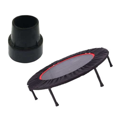 6PCS Trampoline Rubber Feet Covers Plastic Anti Slip Pads Reduce Noise Friction Bounce Bed Bungee Bed Base Tube Sleeve Accessories Black