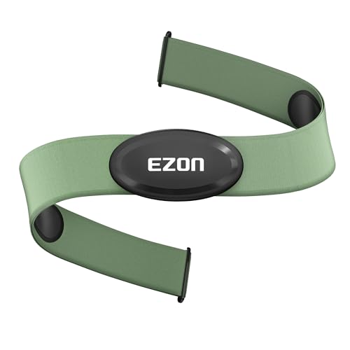 C009Pro Heart Rate Monitor Chest Strap with BLE 5.1& ANT+,HR Monitor Chest Sensor,Up to 400H Battery Life,Sitable for Running Cycling Gym,Compatible with Polar/Strava/Wahoo/Peloton - color: Mint Green