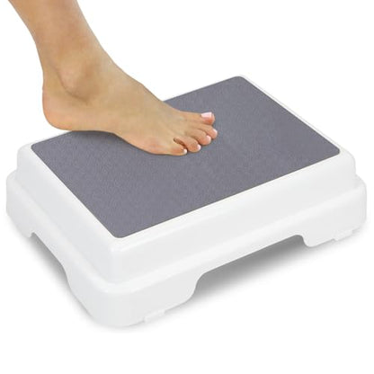 Vive Bath Shower Step Stool (4.5") - Slip Resistant, Stackable