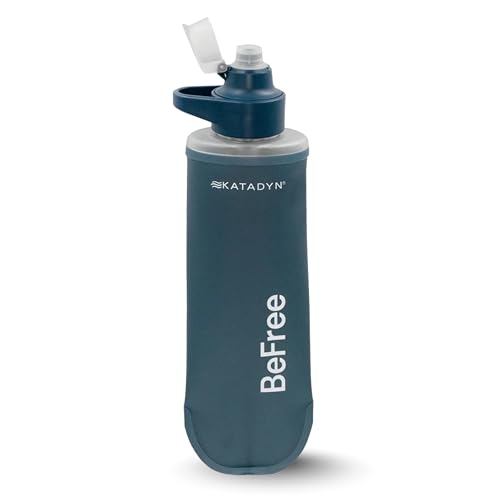 Katadyn BeFree AC 2-Stage Collapsible Filter Travel Water Bottle 0.5L - style: New Model – 0.5L – Slate Blue