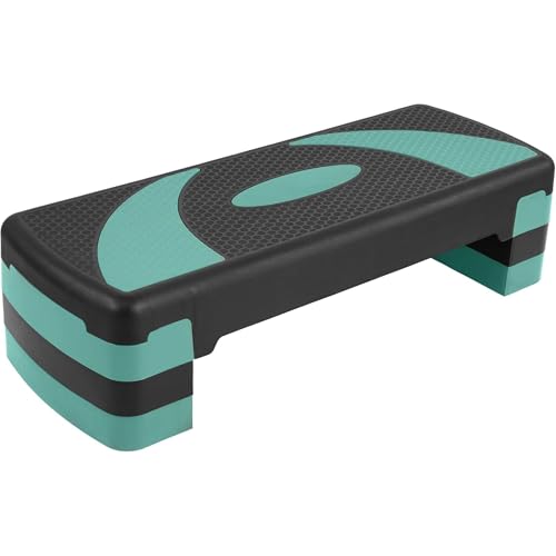 Fitvids Workout Step Aerobic Platform – 31" Exercise Step with 3 levels Adjustable Height – nan – - color: Green Jasper