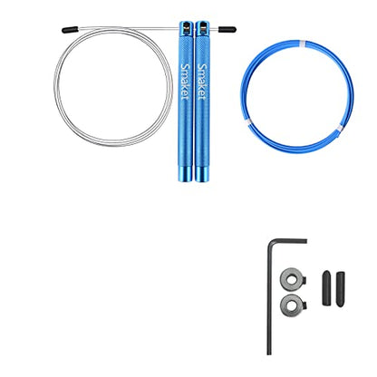 Speed Crossfit Jump Rope, easy double unders. Wire anti-entanglement. - color: Blue