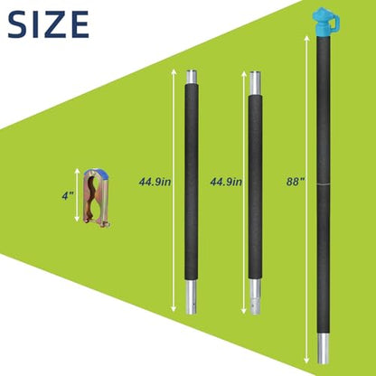 Universal Trampoline Poles Replacement Net Pole for Trampoline Leg Max 1.5" - style: 6 Sets Trampoline Poles