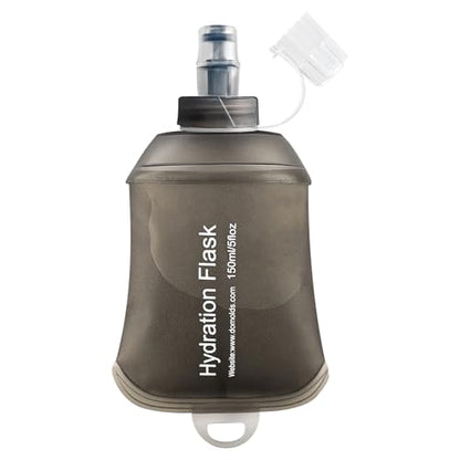 150ml Soft Flask Soft Water Bottle for Running, Hiking, Cycling and Climbing - Grey - color: 150ml, grey