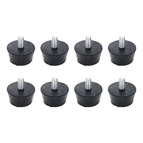 8 Pcs 3/4-Inch Height Rubber Furniture Legs for Sofa Table Chair - size: 3/4in-Height /M8 Bolt