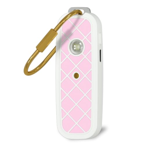 Personal Safety Alarm Keychain for Women & Girls - Locking Pin Prevents Accidental Triggering, Anti-Slip Diamond Grip, 240Min Siren, Dual Activation, Strobe Light, Rechargeable (Blush Pink) - color: Blush Pink