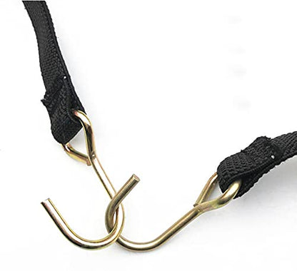Marcobrothers 48 Inch Bungee Cord Black, Flat Heavy Duty Bungee Cord with Hook,Bungee stape (48 inch Black X 2) - size: 48 inch X 2 Black