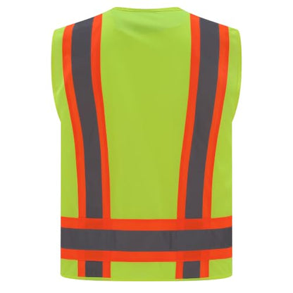 Class 2 High Visibility Reflective Safety Vests Women & Men With 5 Pockets And Zipper Front,Meets Ansi/Isea Standards - size: X-Large