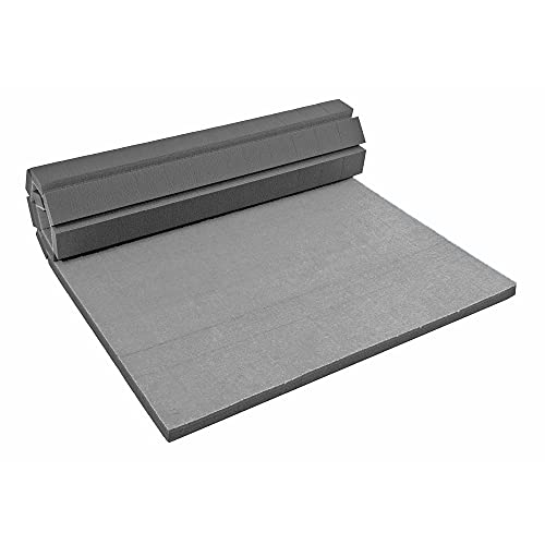 FlooringInc's Rollout Carpet Top Cheer Mat, Perfect as a Gymnastics Mat, Tumbling Mat or Portable Cheerleading Gym Mats for Home Workouts and Practice - color: Gray, size: 3 ft x 6 ft x 1.38 in