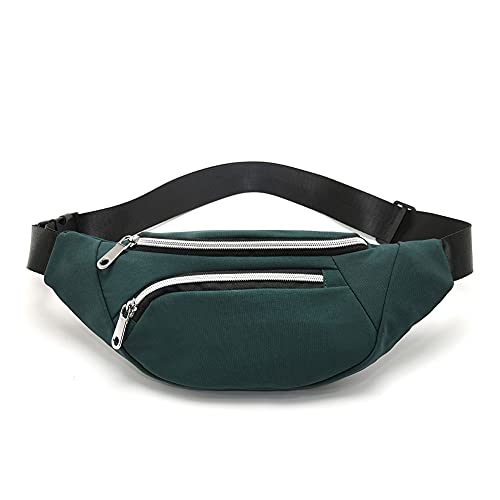Waist Pack Bag for Men&Women - Fanny Pack for Workout Traveling Running. - color: (Without headphone hole)Dark Green