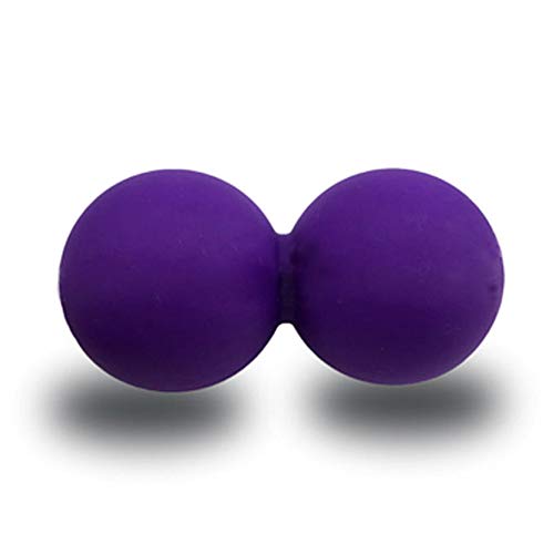 EliteShine Double Lacrosse Massage Ball for Myofascial Trigger Point Release & Deep Tissue Massagefor Physical Therapy, Muscle Relaxer, Acupoint Massage (Material: Silicon, Purple) - color: Purple, size: Material: Silicon