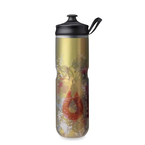 HydraPak Polar Sport Insulated Water Bottle (24oz, Splash Gold) - color: Splash Gold, style: 24oz/700ml