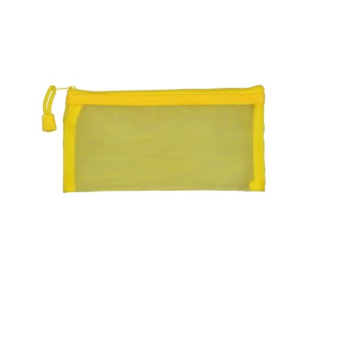 1-Piece Mesh Pouch, Zipper Small Nylon Travel, Mini Zipper Pouch, Mesh Makeup Bag for Daily, Purse Organizer Insert, to Keep Small Ltems, Home Organizing,Bright Yellow, 3.93 x 7.87 inch - color: Bright Yellow, size: 3.93 x 7.87 inch