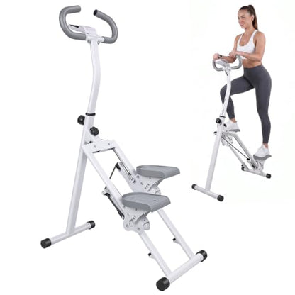 Stair Stepper for Home Gym Exercise, Vertical Climber Exercise Machine for Full Body Workout, Compact Folding Cardio E xercise Climber with Adjustable Handlebar