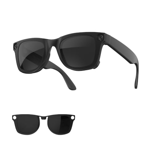 HIBLOKS Polarized Clip-on for Ray-Ban Meta Wayfarer (Standard 50-22, Black) - size: Standard, Black, Matte Black Frame