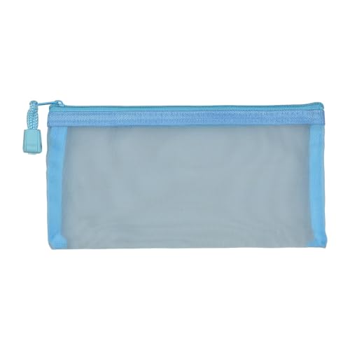 1-Piece Mesh Pouch, Zipper Small Nylon Travel, Mini Zipper Pouch, Mesh Makeup Bag for Daily, Purse Organizer Insert, to Keep Small Ltems, Home Organizing,Sky Blue, 3.93 x 7.87 inch - color: Sky Blue, size: 3.93 x 7.87 inch