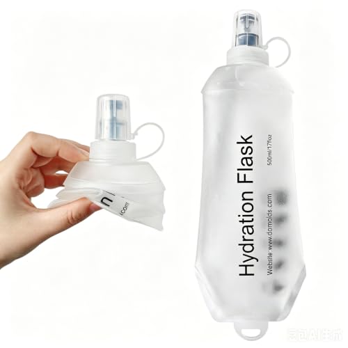 500ml Soft Flask, TPU Collapsible Soft Water Bottle for Hydration Pack, Running Vest, Leak-Proof Folding Water Bottle for Hiking Cycling Climbing Jogging- 1Pcs, Wihte - color: 1Pcs 500ML Wihte